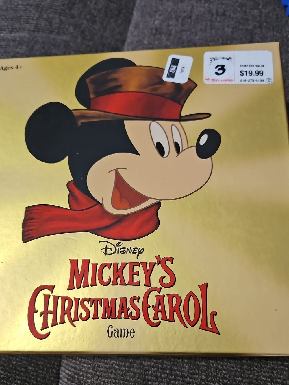 NWT Disney Mickey's Christmas Carol Board Game -  Unopened Box